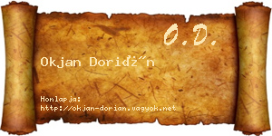 Okjan Dorián névjegykártya